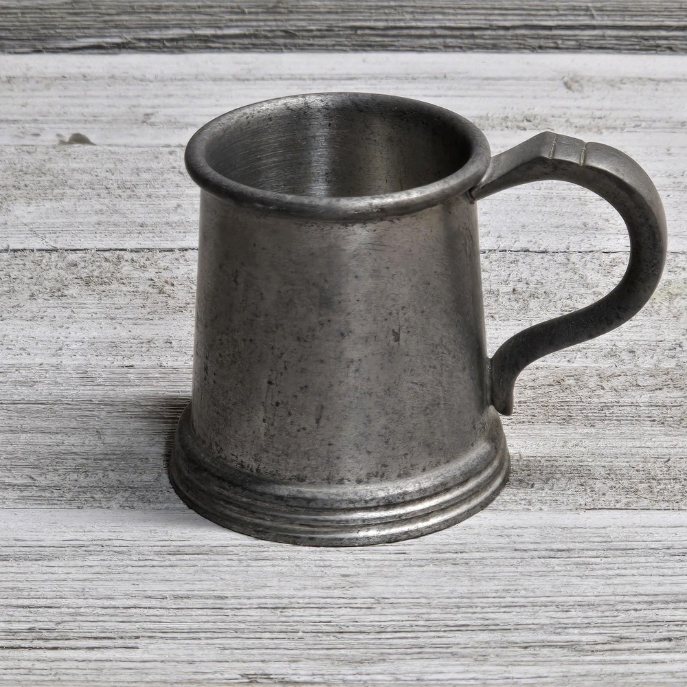 Vintage Colonial Pewter By Boardman MINIATURE  Mug Child Cup Tankard